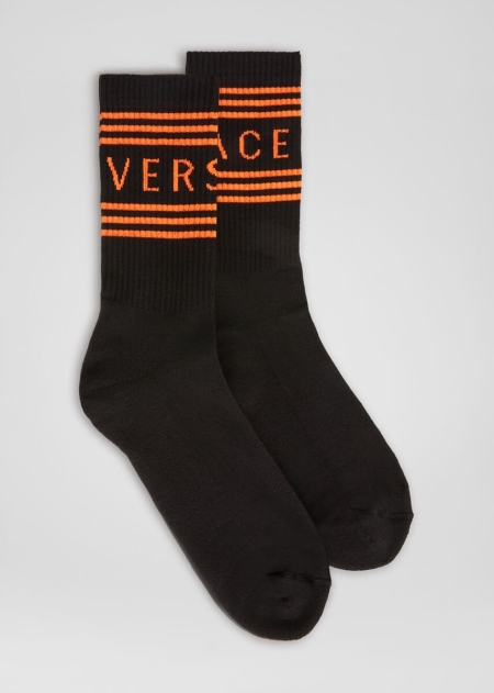 Versace 1990s' Vintage Logo Strumpor Herr - 319452GHC